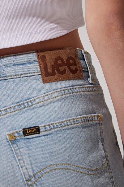 Lee Carol Straight Fit Düz Kesim Yüksek Bel Bol Paça Esnek Jean Kot Şort