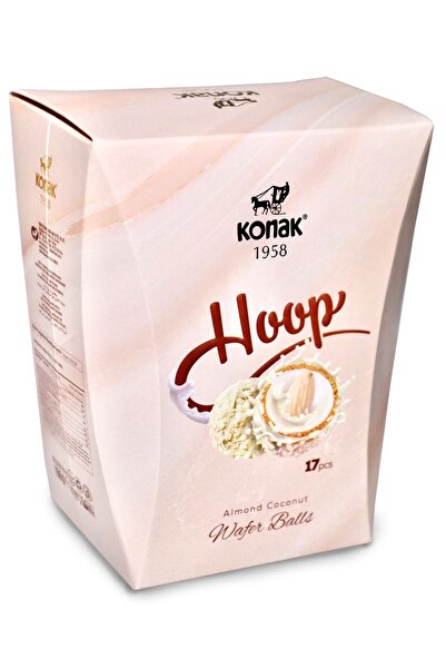 KONAK Hoop Gofret Tüm Badem Dolgulu Hindistan Cevizi Topları 150 Gr (17 Adet)