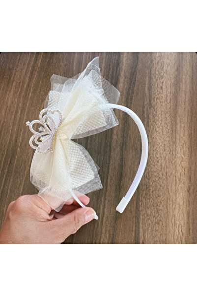 Mercan Simli Tüllü Kraliçe Figürlü Taç