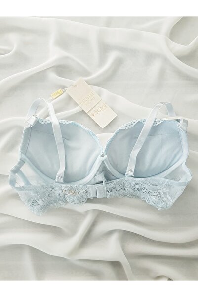 Belvü 1112 Модель Buz Mavi Dantelli Lüks Бюстгальтер