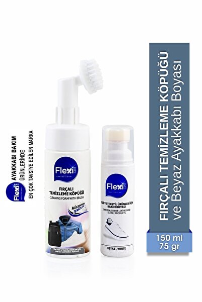 FLEXİCARE Susuz Fırçalı Spor Beyaz Deri Ve Kumaş Ayakkabı Bakımı Köpüğü