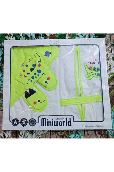 Miniworld 5 Piece Crocodile Bathrobe Set