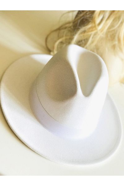 Mimosa Women's White Cowboy Fedora Hat