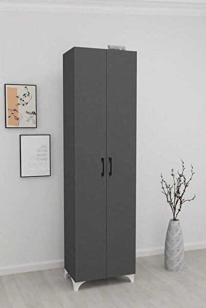 NAZ MOBİLYA TASARIM Naz Mobilya Çok Amaçlı Mdf Dolap Antrasit