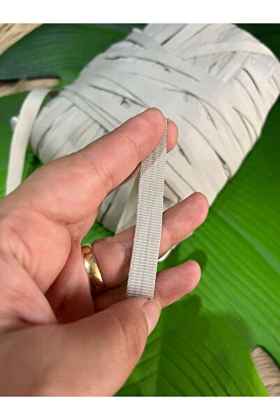 Gönülden Tasarım 1 metru bandă albă plată pentru cusut bordură - lățime 1 cm