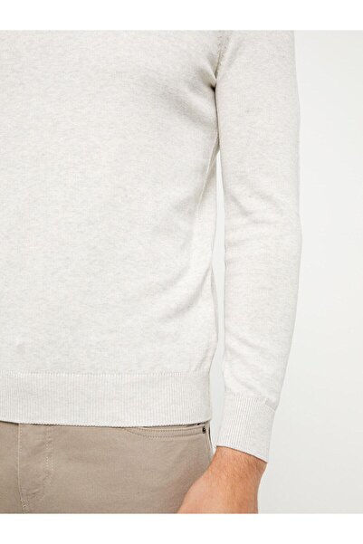 LC Waikiki Lcwaikiki Classic Indigo Melange Crew Neck Long Sleeve Men's Knitwear Sweater