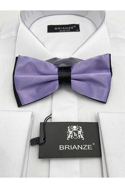 Brianze Black Lilac Satin - Bow Tie Cut