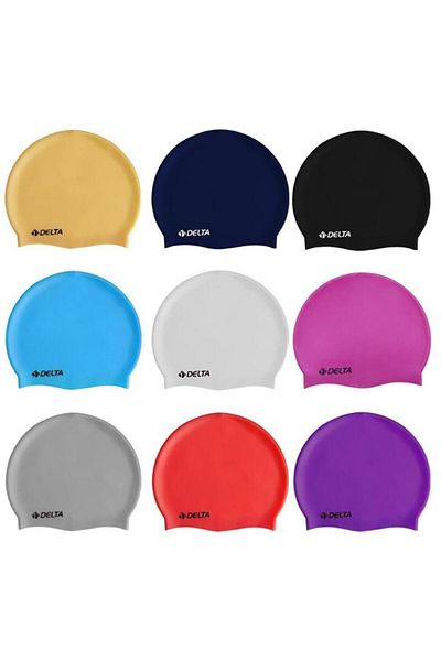 Delta Silicone Bonnet Deluxe Swimmer Pool and Sea Bonnet (Solid Color)