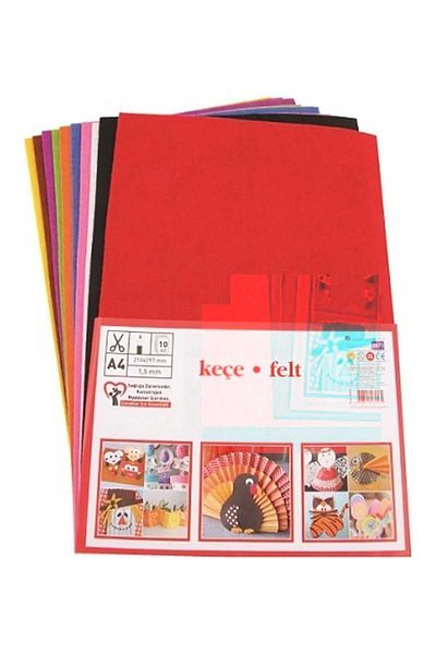 Puti 10 Colored 2x30cm2MmAdhesive Felt