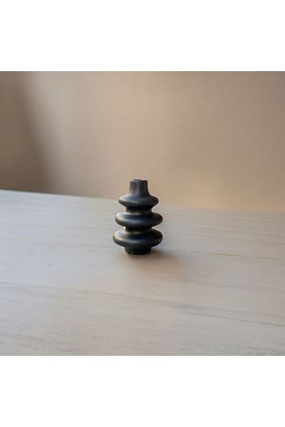 Gorgon Art Βάζο μαύρο περιστρεφόμενο πλάτους 10cm