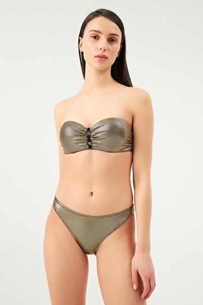 Beach Fashion Eros Double Dolgulu Straplez Bikini Takım