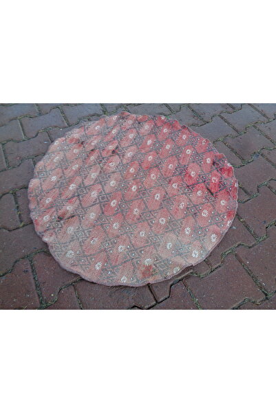 ŞAHMERDANOĞLU Şahmerdanoğlu  81 x81 Cm El Dokuması Harika Yuvarlak Kilim, Ban...