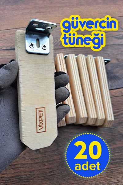 Vixpet Sandy Wooden Pigeon Perch - 14 Cm, 20 Pieces, Single Perch, Wooden Perch, Resting Perch