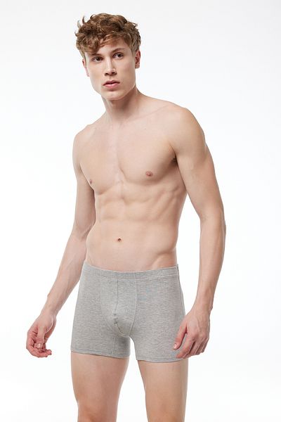 Malabadi Men's Gray 3-Piece Pack Modal Lycra Boxer Mb58