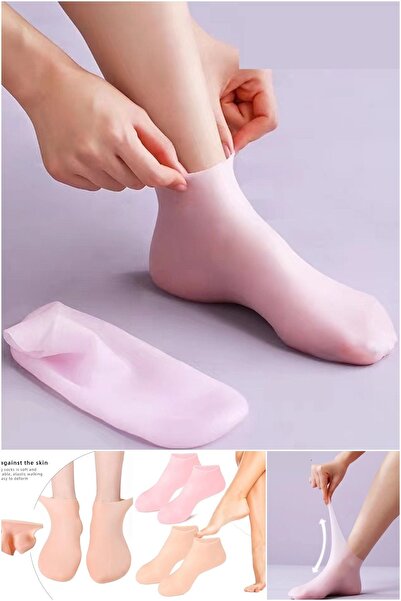 MUHEN Gece Boyunca Ayaklarınızı Besleyip Nemlendiren Elastik Yapılı Silikon D...