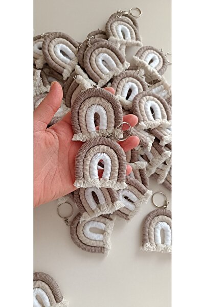 Büşra Uynk Makrome Gökkuşağı Anahtarlık Veya Magnet Bebek Hediyeliği Alas Tas...