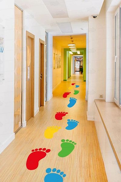 PANDA SOKAĞI Colorful Feet Decorative Sticker for Nursery and Schools