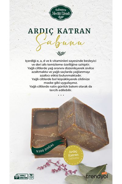 Sabuncu Mevlüt Efendi Juniper Tar Soap 450 gr (4 PCS)