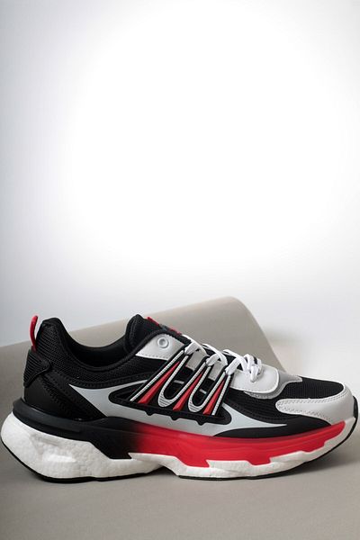 ayakkabiyolla Men's Sneakers - Red Black Lace-up