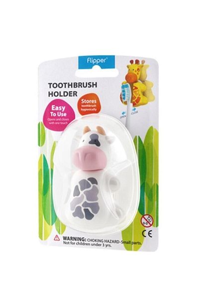 Flipper Hygienic Toothbrush Container Cow 963583
