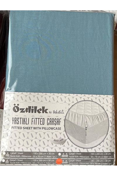 Özdilek Maldiv Colorist Özdilek Fitted Elastic Padded Sheet Set - 100% Cotton Ranforce 180x200