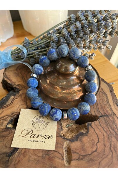parze doğaltaş Lapis Lazuli Mat Form Doğal Taş Bileklik