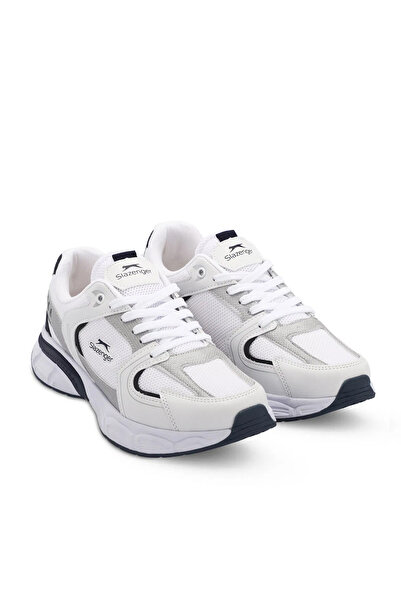 Slazenger Unisex Kışlık Su Geçirmez Kaydırmaz  Taban Hafif Rahat Ortopedik Deri Beyaz Tarz Spor Ayakkabı