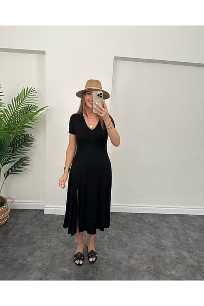 modaserdem Rochie elegantă cu mânecă scurtă pentru femei