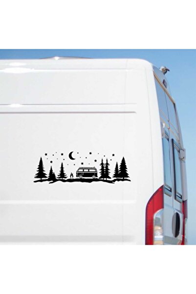KC TASARIM 150X50 CM KARAVAN STİCKER KAMP-DOĞA-DOĞAL-KARAVAN-OTO-ARABA STİCKER