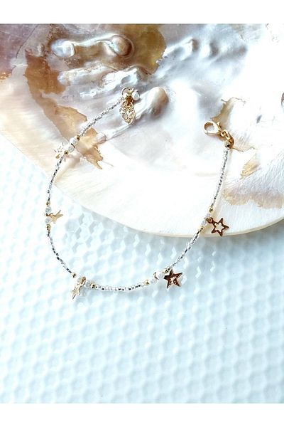 By Song Aksesuar Anklet with Star Figure