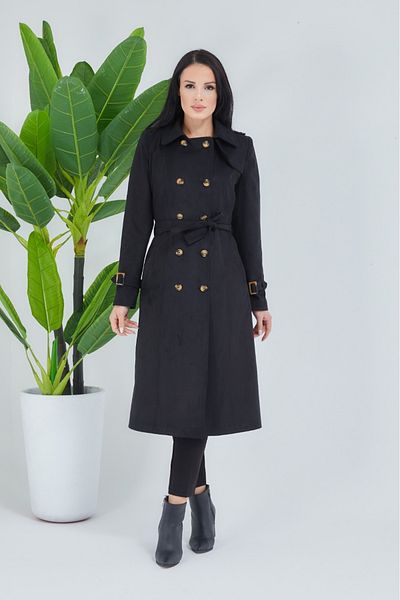 Wazze Black Trench Coat