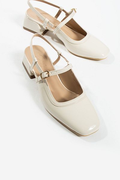 DUXAL SHOES Balerini de damă cu detalii William Tüvid - Deget toce, toc scurt