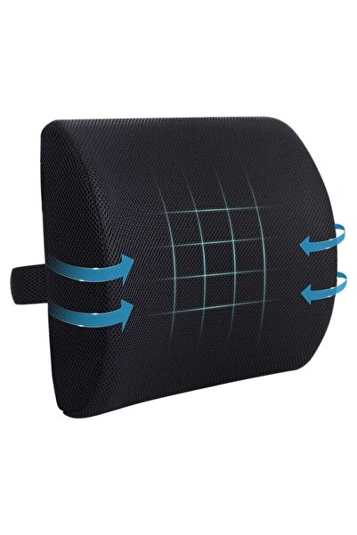 Arnee Ortopedik Bel Destek Minderi Sırt Yastığı Ofis Araba Koltuk Sandalye Minderi