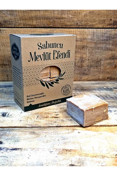 Sabuncu Mevlüt Efendi Pure Olive Oil Laurel Particle Soap 1 Kg (8 PCS)