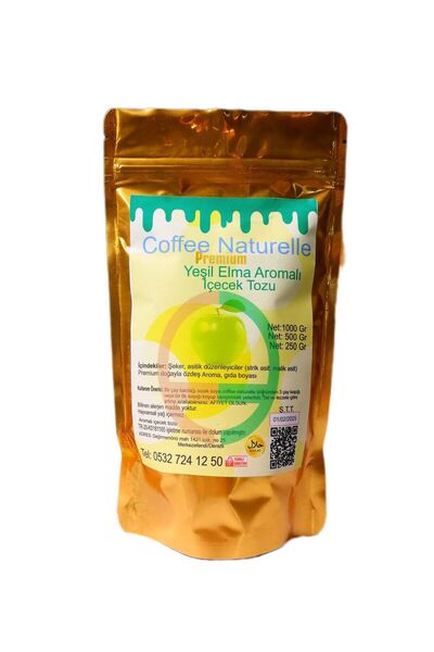 coffee Naturelle Yeşil Elma Aromalı Içecek Tozu 250 gr