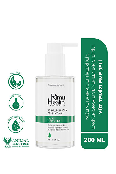 Rimu Health Products جل منظف ومرطب ومرطب للوجه للبشرة الدهنية والمختلطة 200 مل
