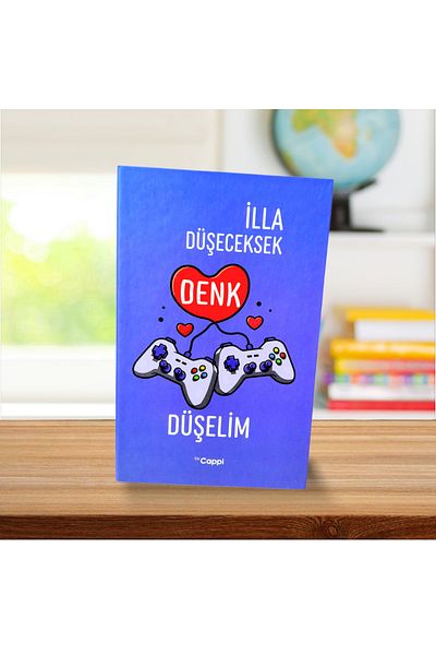 ÇİLEKHOMEAVM PLAYSTATİON - Caiet de amintiri cu copertă rigidă cu scris de culoare albastră, pentru amintiri zilnice