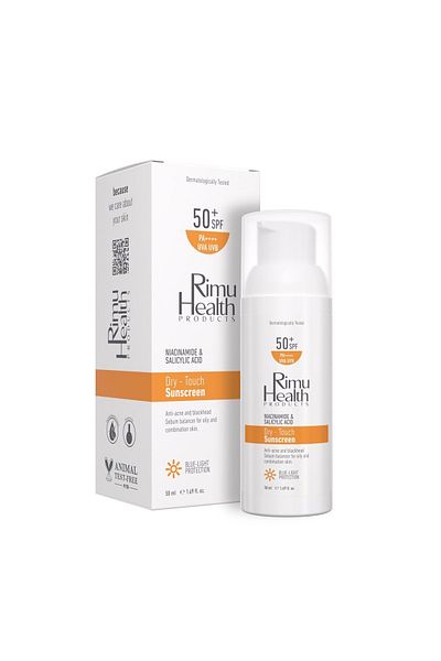 Rimu Health Products Black Sunscreen - For Oily and Combination Skin, Anti-Spots and Acne, 50 ml