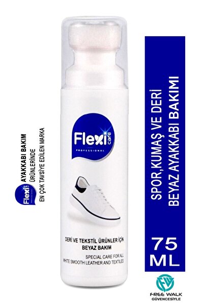 FLEXİCARE Spor Deri Ve Kumaş Beyaz Ayakkabı Boyası 75 Ml. & Ayakkabı Deodorantı & Parlatma Süngeri