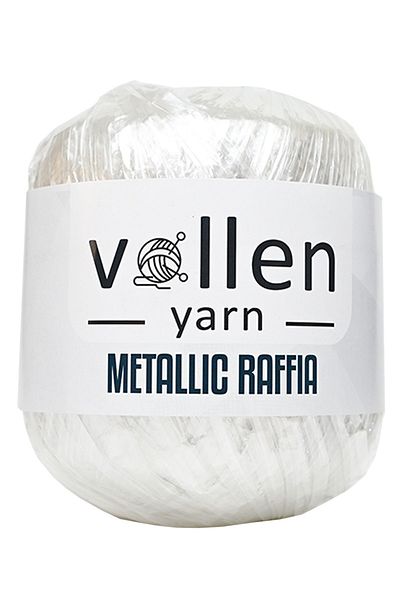 vollen yarn Premium Metallic Raffia, Σχοινί καπέλου, Σχοινί βραδινής τσάντας, Σχοινί πολυεστέρα, Ασημί μεταλλικό σχοινί, διαφανές