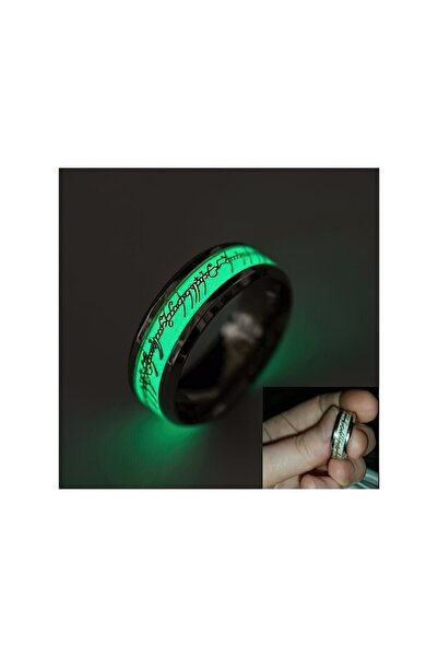 FG KONNİCHİWA سيد الخواتم - قلادة متوهجة داكنة مع سلسلة فضية