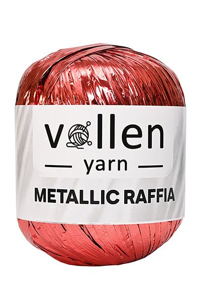 vollen yarn Premium Metallic Raffia, Hat Rope, Evening Bag Rope, Polyester Rope, Silvery Metallic Rope, Copper
