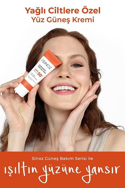 SİNOZ SPF 50 Sebum Balancing and Brightening High Protection Sun Cream - Mix Oil, 50 ml