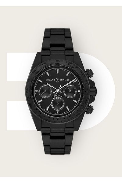 Milano X Change Men's Wristwatch - 5 Atm Polycarbonate Case, Steel Cord, Functions Active