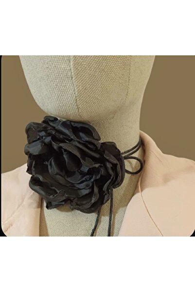 quella atelier Large Flower Necklace Choker Fabric Flower Lace Necklace