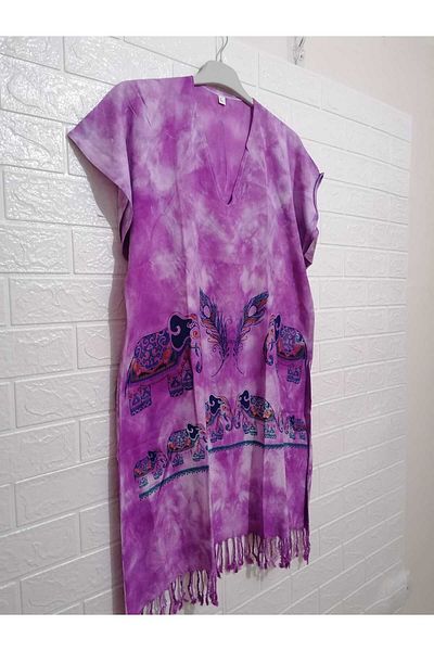 anne moda ankara 100% Cotton Lightweight Sleeve Wearable Pareo - Summer