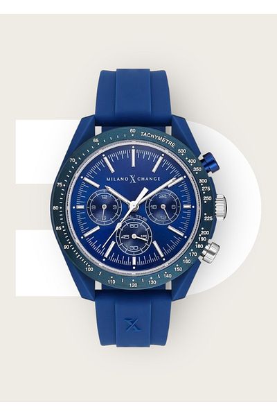 Milano X Change 5Atm Waterproof Silicone Men's Wristwatch - Functions Active