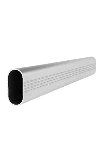 ATILIM Oval Alüminyum 60 Cm Dolap Içi Askı Borusu 2 Adet Flanş Vidaları
