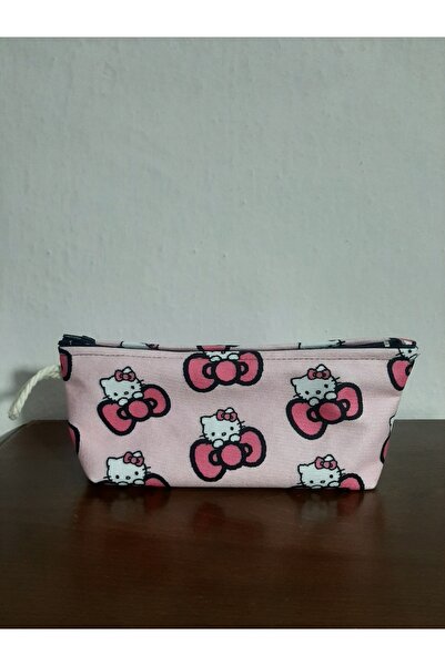 owl bag Hello kity ροζ σχέδιο θήκη για στυλό με φιόγκο - τσάντα μακιγιάζ