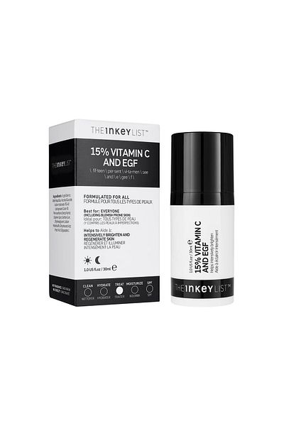 THE INKEY LIST Brightening Skin Serum - Vitamin C 15% and Egf 30ml